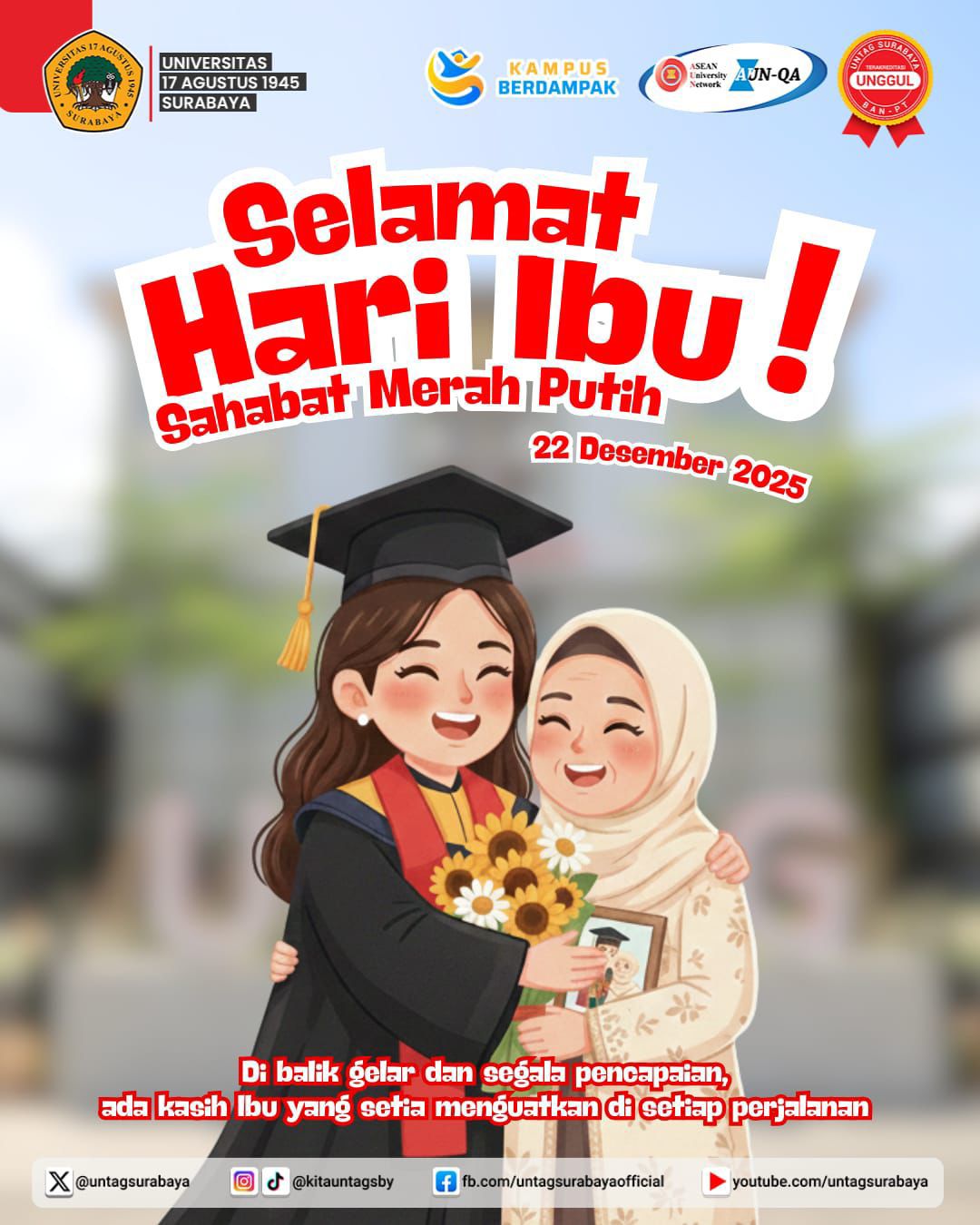 Selamat Hari Ibu ????????? dari segenap civitas akademika UNTAG Surabaya