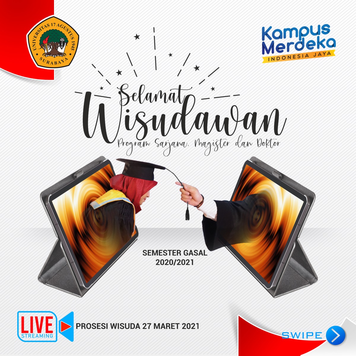 WISUDA  SEMESTER GASAL 2020/2021 UNTAG SURABAYA