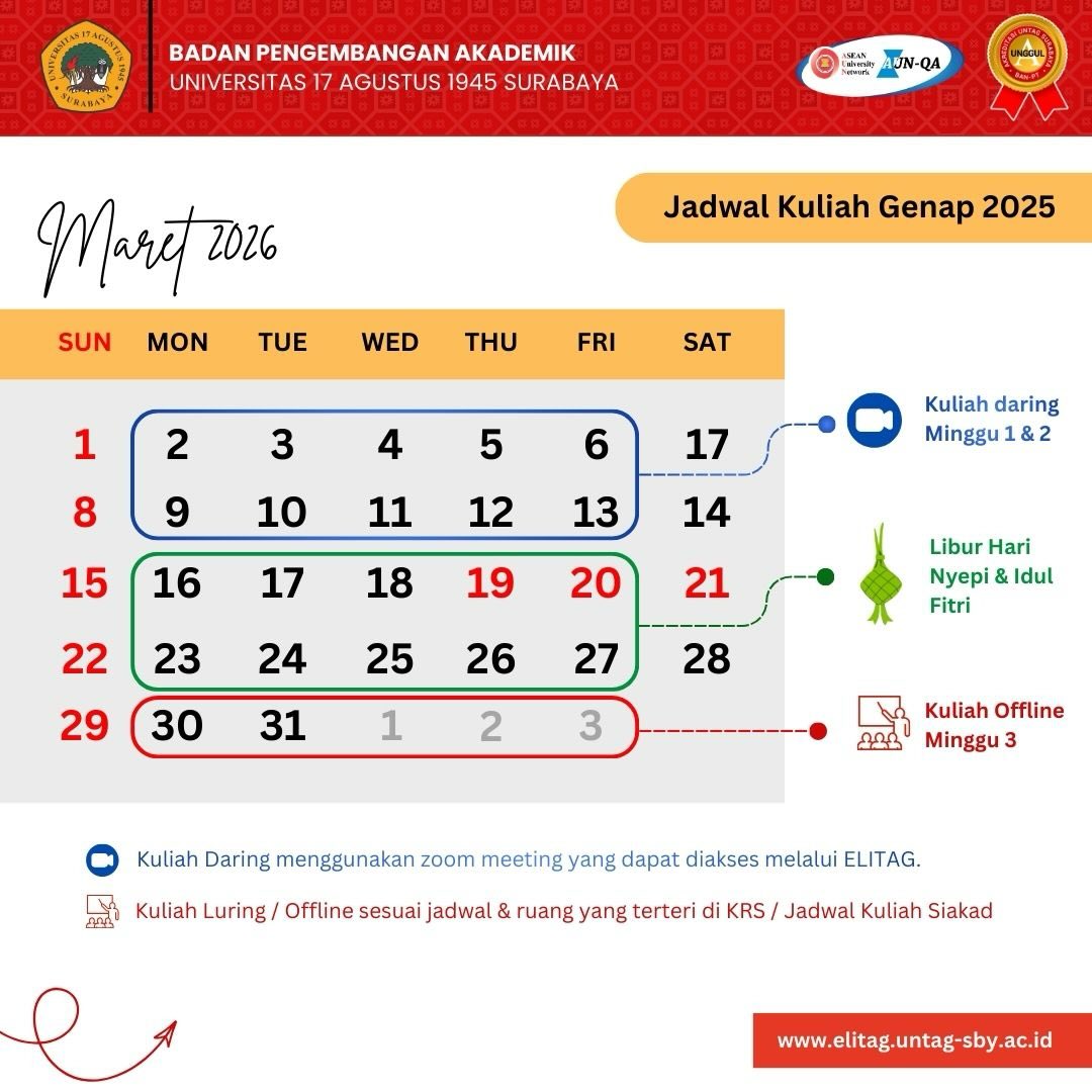 Informasi Perkuliahan Bulan Maret Periode Genap 2025/2026