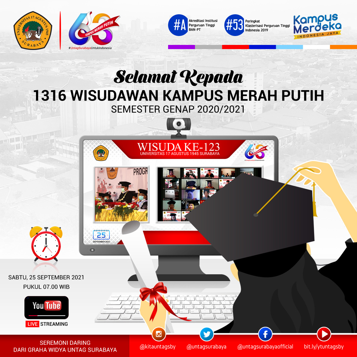 WISUDA KE 123 UNIVERSITAS 17 AGUSTUS 1945 SURABAYA