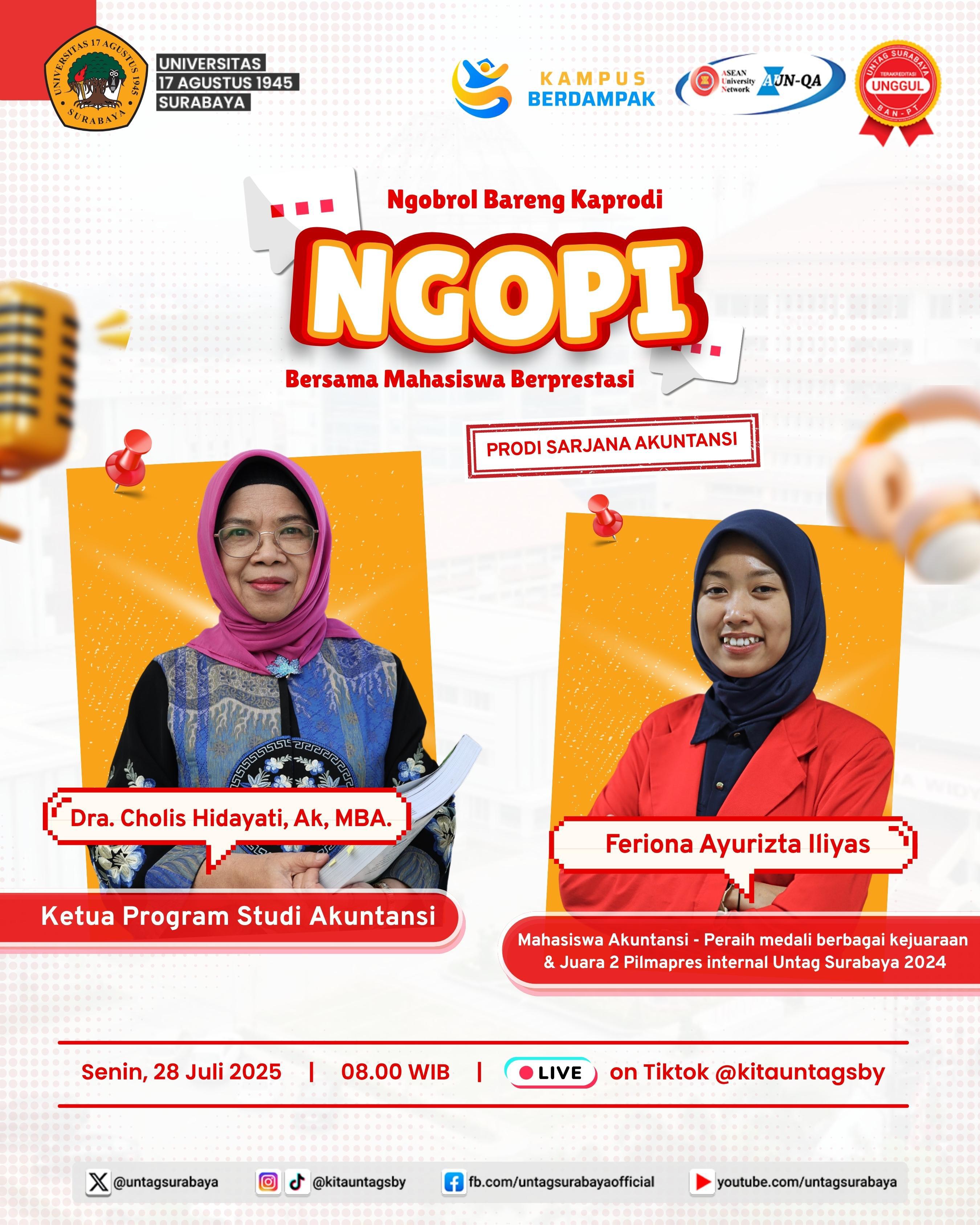 NGOPI � Ngobrol Bareng Kaprodi ???? Edisi Mahasiswa Berprestasi Program Studi Sarjana Akuntansi