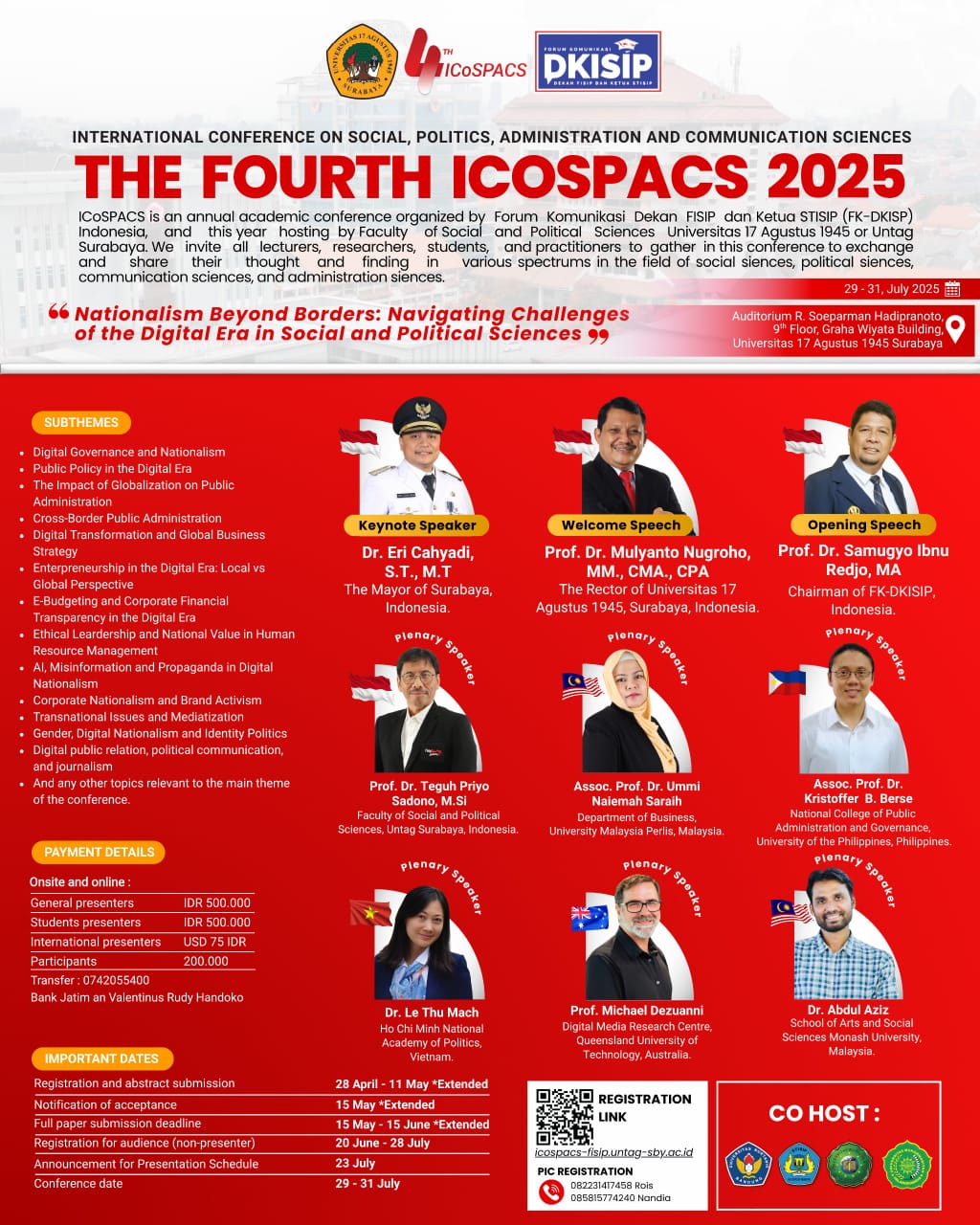 The Fourth ICoSPACS 2025 Nationalism Beyond Borders: Navigating Challenges of the Digital Era in Social and Political Sciences