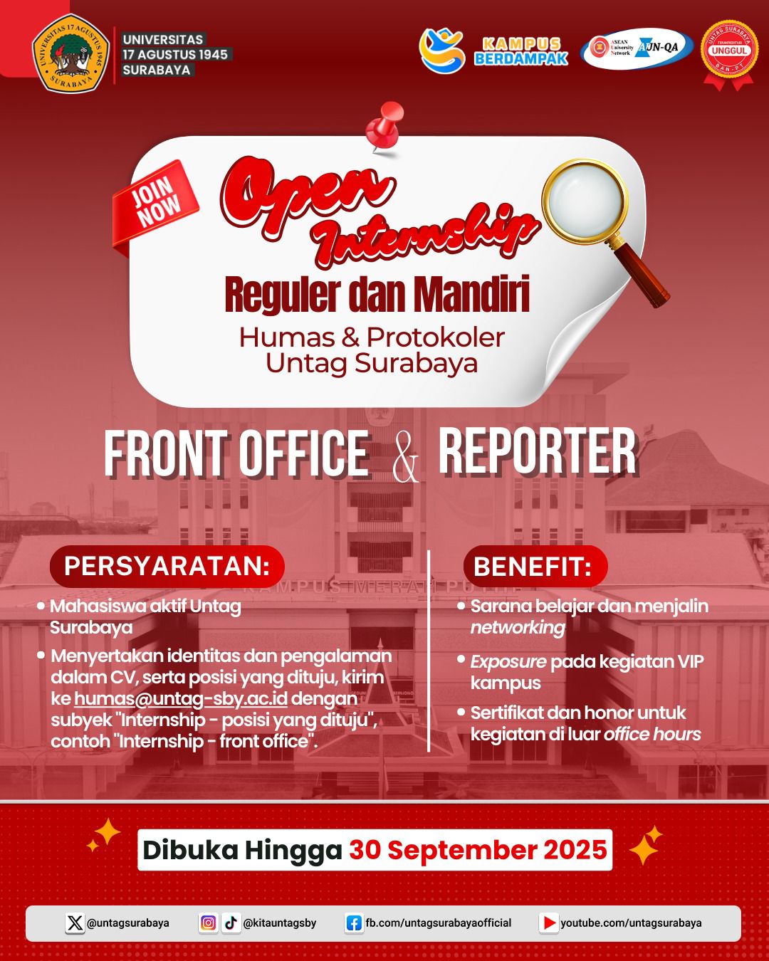 Open Internship � Reguler & Mandiri