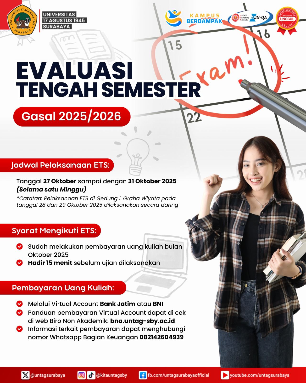 Pelaksanaan Evaluasi Tengah Semester (ETS) Gasal 2025/2026