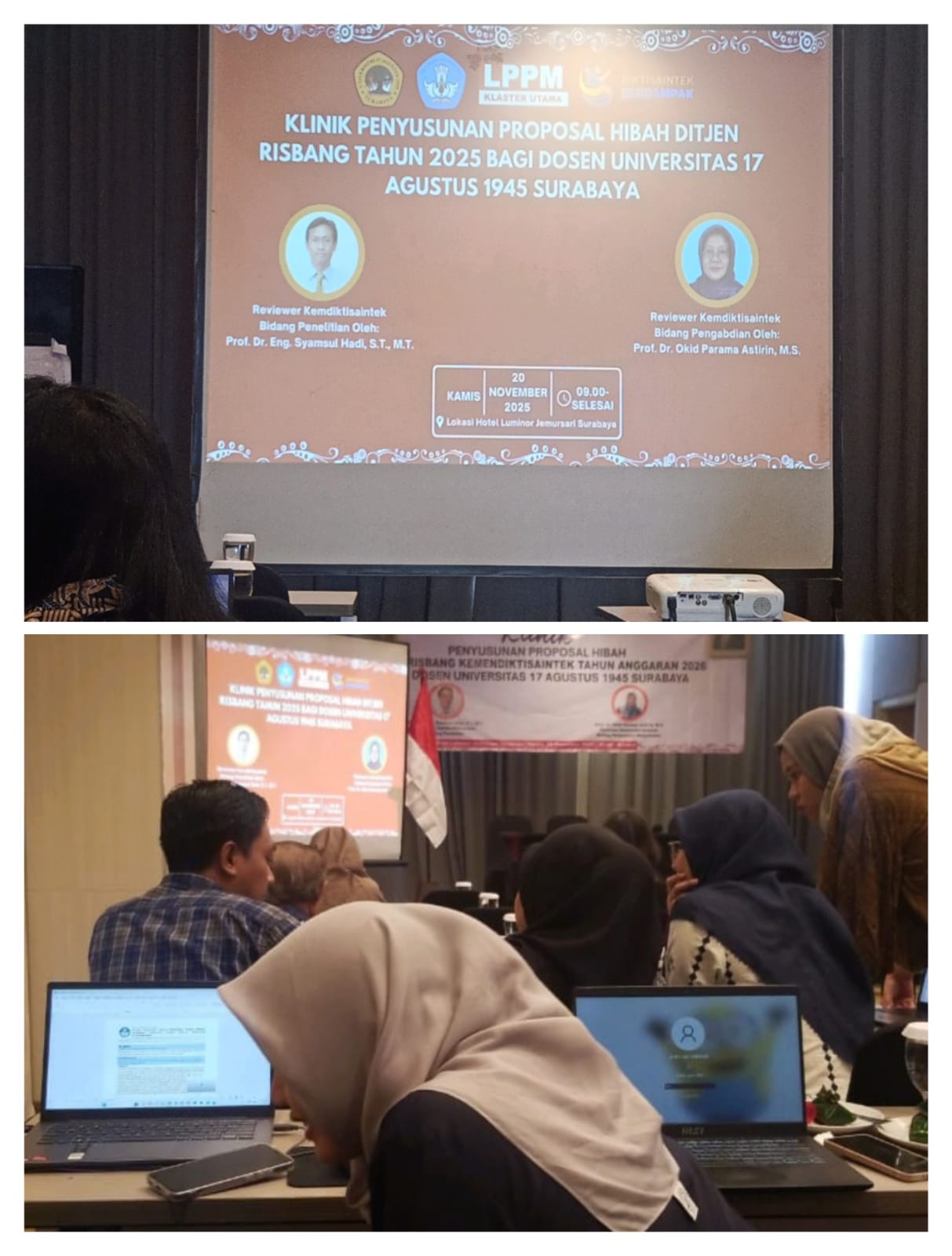 Klinik Penyusunan Proposal Hibah Ristekdikti 2025 bagi Dosen UNTAG Surabaya