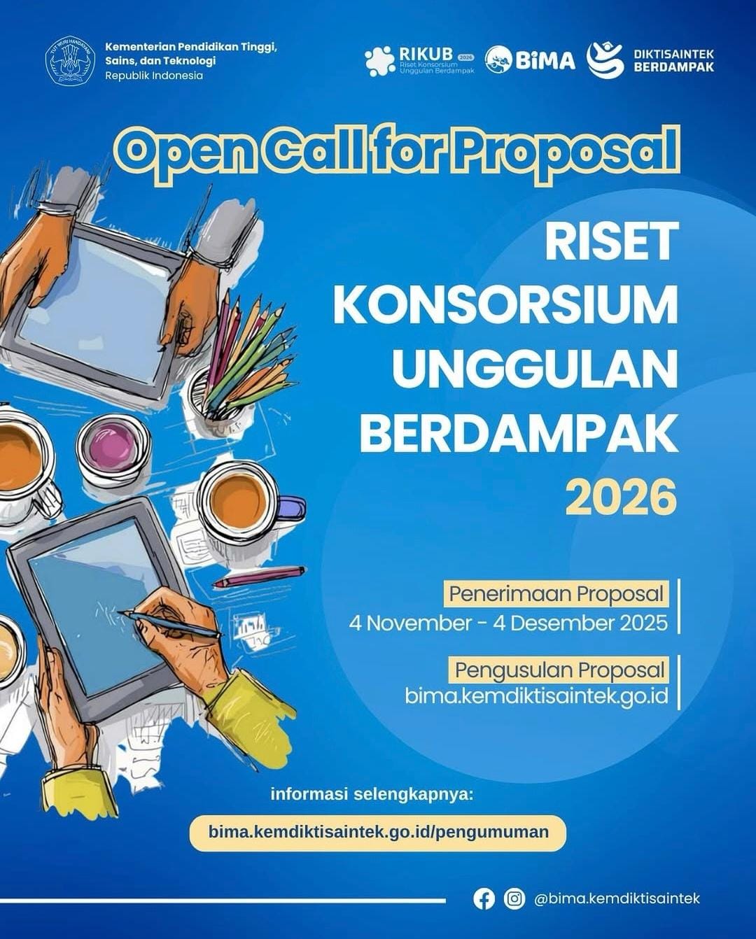Open Call for Proposal: Riset Konsorsium Unggulan Berdampak 2026